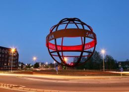 verlichting wereldbol rotonde ipv Delft