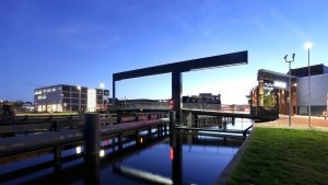 Figeebrug Haarlem nacht lichtlijn