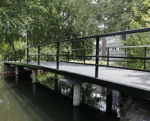 eenvoudig duurzaam bruggensysteem Gouda met betonnen funderingspalen