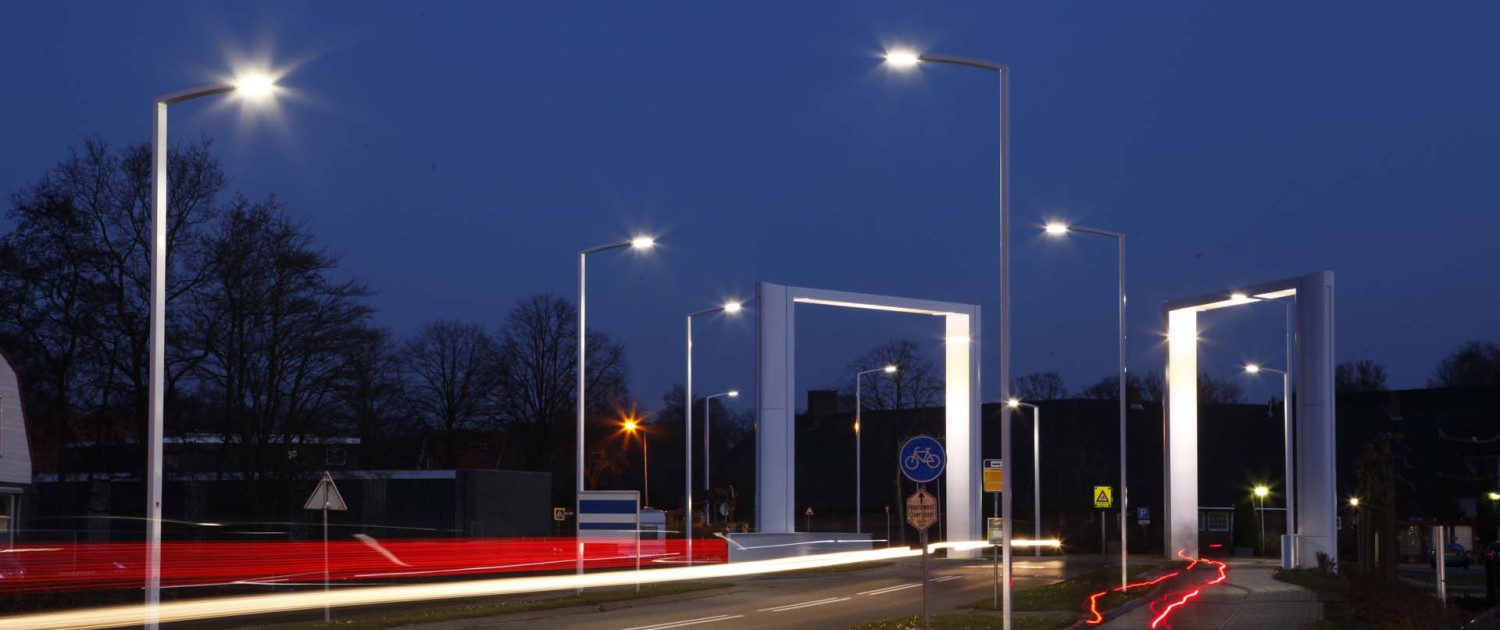 lichtmasten lichtarchitect Dolderbrug Steenwijk nacht verlichting