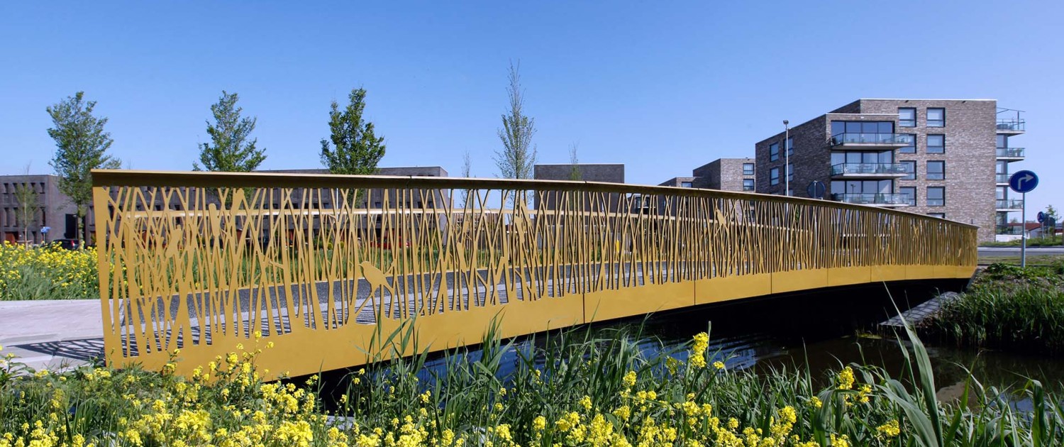 verkeersburg Alphen a/d Rijn, kunststof wegdek, karakteristieke afbeelding plaatstaal brugontwerp