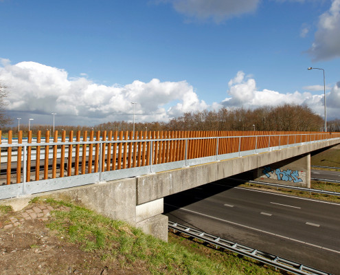 voetgangersbrug over de A50, ontwerp door ipv Delft