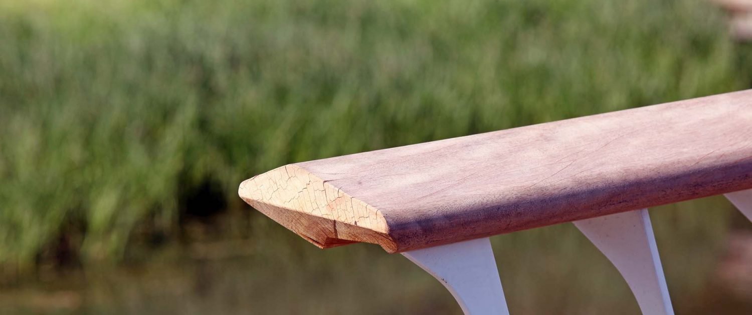 elegante vormgeving houten handregel