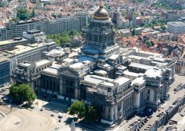 Lichtontwerp Justitiepaleis Brussel vanuit de lucht