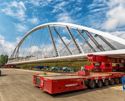 inrijden boogbrug Eindhoven A2